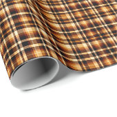 Braun-schwarzes Karomuster Geschenkpapier (Rolleneckpunkt)