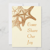 Braun-Seastar-Hochzeit Einladung (Rückseite)