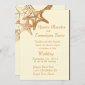 Braun-Seastar-Hochzeit Einladung (Vorne/Hinten)