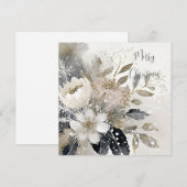 Braun-Silber und goldenes Weihnachtsspray Feiertagskarte (Vorne/Hinten)