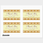 Braun Spitzen Rand danke aus der Stadt Geschenktas Rechteckiger Aufkleber (Blatt)