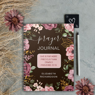 Braun Sprüche 31 Blumen-Gebetsjournal-Notizbuch Notizblock