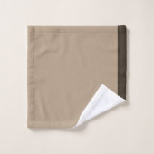 Braun Streifen und Kronenbadehandtuch Set (Waschlappen)