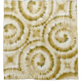 Braun Swirl Abstrakter Duschvorhang (Vorderseite)