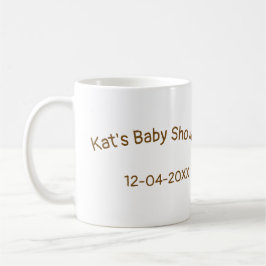 Braun Teddy Bären Babydusche hinzufügen Name Datum Kaffeetasse