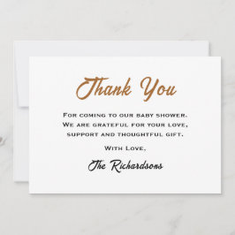 Braun Teddy Bear Babydusche wir können frühzeitig Dankeskarte