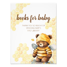 Braun-Teddy-Bücher für Babyposter Fotodruck