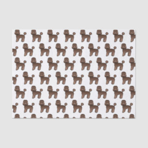 Braun Toy Pudel Süßes Cartoon-Hund-Muster Seidenpapier