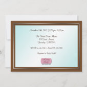 Braun Türkis Butterfly Babydusche Einladungen (Rückseite)