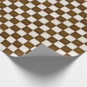 braun und antik weiß kariert geschenkpapier (Ecke)