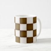 braun und antik weiß kariert kaffeetasse (VorderseiteRechts)