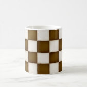 braun und antik weiß kariert kaffeetasse (Mittel)