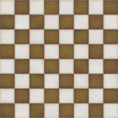 Braun- und antike Weißschachbrettdekor Aufkleber (Vorderseite)