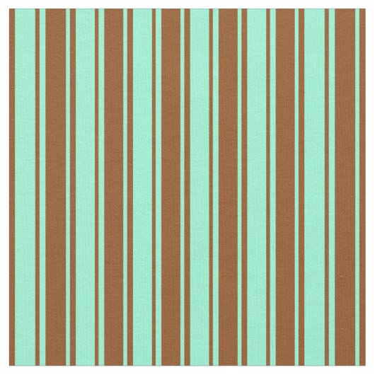 Braun- und Aquamarine-Farbmuster Stoff (Nahaufnahme)