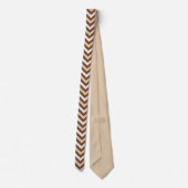 Braun und Beige Chevron Krawatte (Rückseite)