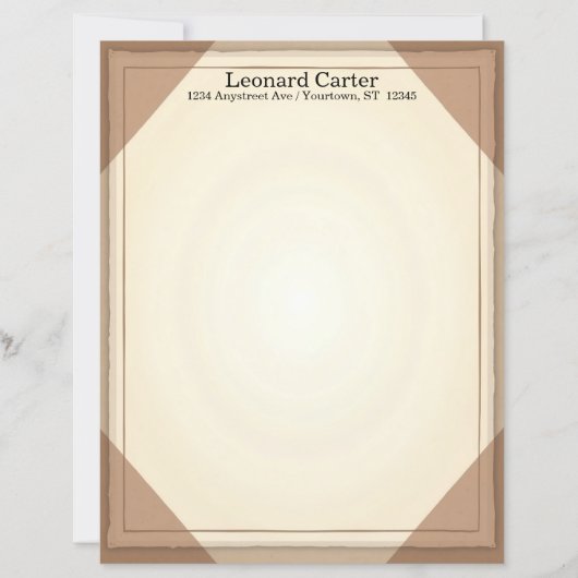 Braun und Beige Eleganz Schreibwarenpapier (Vorderseite)