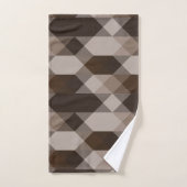 braun und beige geometrisch badhandtuch set (Handtuch)