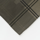 Braun und Beige Karo 8 Foto-Collage Fleecedecke (Ecke)