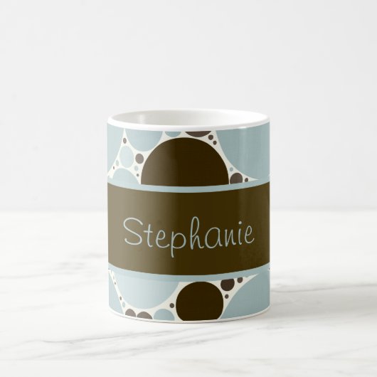 Braun und Bläschen Personalisiert Kaffee Tasse (Mittel)