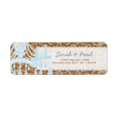 Braun und blau Kronleuchter Rücksendeadresse (Vorne)