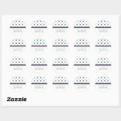 Braun und Blau: Polka Dot Address Sticker (Blatt)