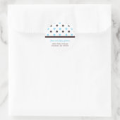 Braun und Blau: Polka Dot Address Sticker (Tasche)