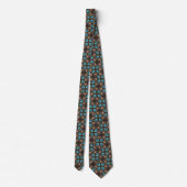 Braun und blau X Muster Necktie Krawatte (Rückseite)