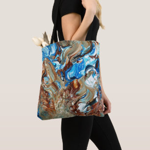 Braun- und blaue Funkkunsttasche Tasche