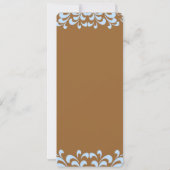 Braun- und Blaue Wirbel zum Hochzeitsfest Einladung (Rückseite)