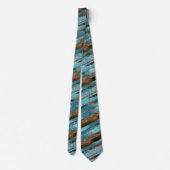 Braun und Blauer Glitzer Shine Neck Tie Krawatte (Rückseite)