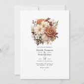 Braun- und Blütensommer Einladung (Vorderseite)