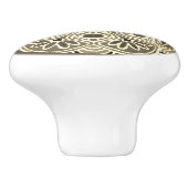 Braun und braun Keramik Keramikknauf (Seitenansicht)