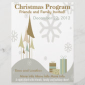 Braun und braun Retro Weihnachtsprogramm Flyer (Vorne)