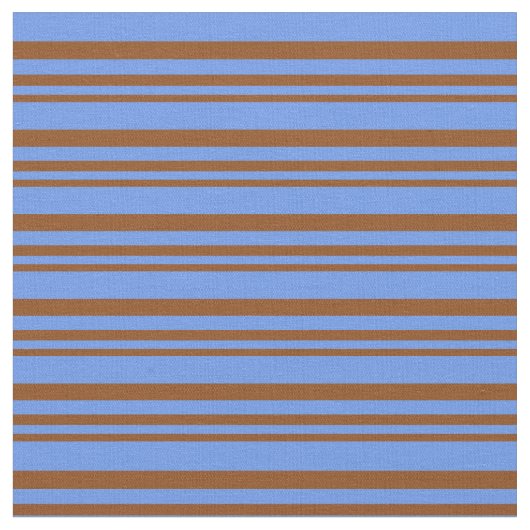 Braun- und Cornflower-Blaues Muster Stoff (Nahaufnahme)