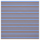 Braun- und Cornflower-Blaues Muster Stoff (Muster)
