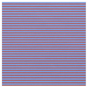Braun- und Cornflower-Blaues Muster Stoff