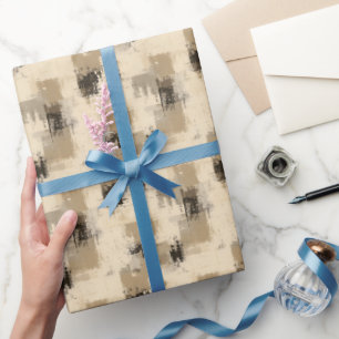 Braun und Creme Abstrakt Geschenkpapier