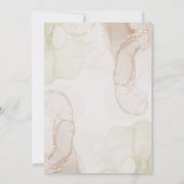 Braun-und Creme-Blume Einladung zur Hochzeit (Rückseite)