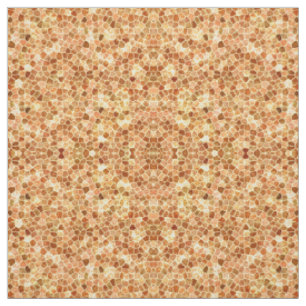Braun und Creme Cobbled Muster Terrazo Muster Stoff