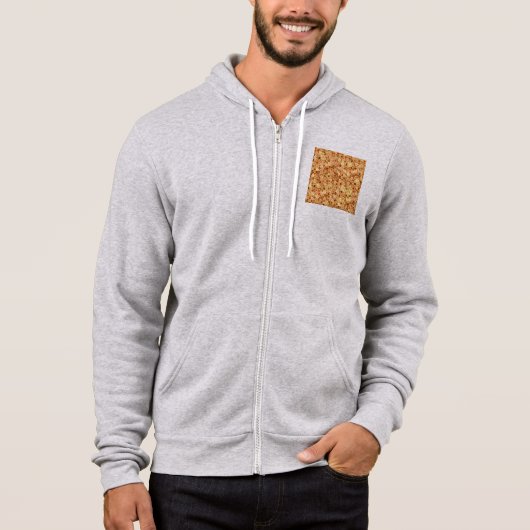 Braun und Creme Cobbled Patchwork Terrazo Muster. Hoodie (Vorderseite)