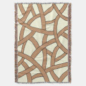 Braun und Creme Hand Drawing Fantasy Pattern Decke (Vorderseite Vertikal)