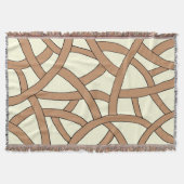 Braun und Creme Hand Drawing Fantasy Pattern Decke (Vorderseite)