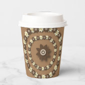 Braun und Creme Pappbecher (Rückseite)