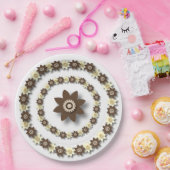 Braun und Creme Pappteller (Party)