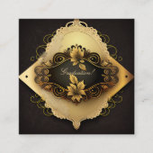 Braun und Creme Scrapbook Style Quadratische Visitenkarte (Vorderseite)