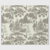 Braun und Creme Weihnachts-Wunderland Geschenkpapier (Flach)