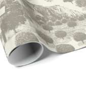 Braun und Creme Weihnachts-Wunderland Geschenkpapier (Rolleneckpunkt)
