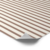 Braun und cremefarben gestreift poster (Ecke)
