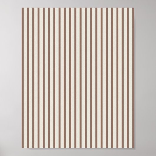 Braun und cremefarben gestreift poster (Vorne)