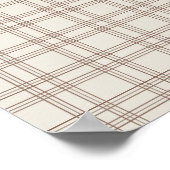 Braun und cremefarben Gingham Poster (Ecke)